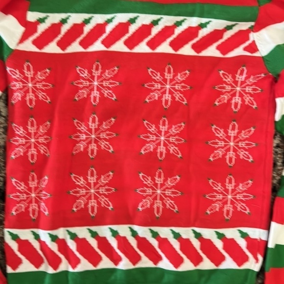 Sriracha Ugly Christmas Sweater Stocking Holds Your Beer! - Picture 6 of 7